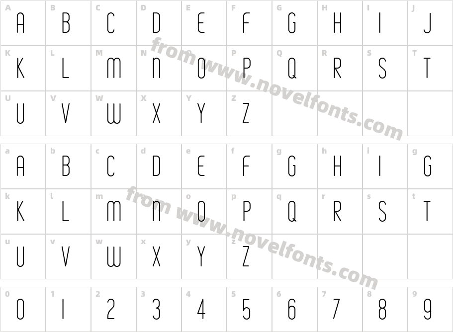 Mimeograph TemplateJNLCharacter Map