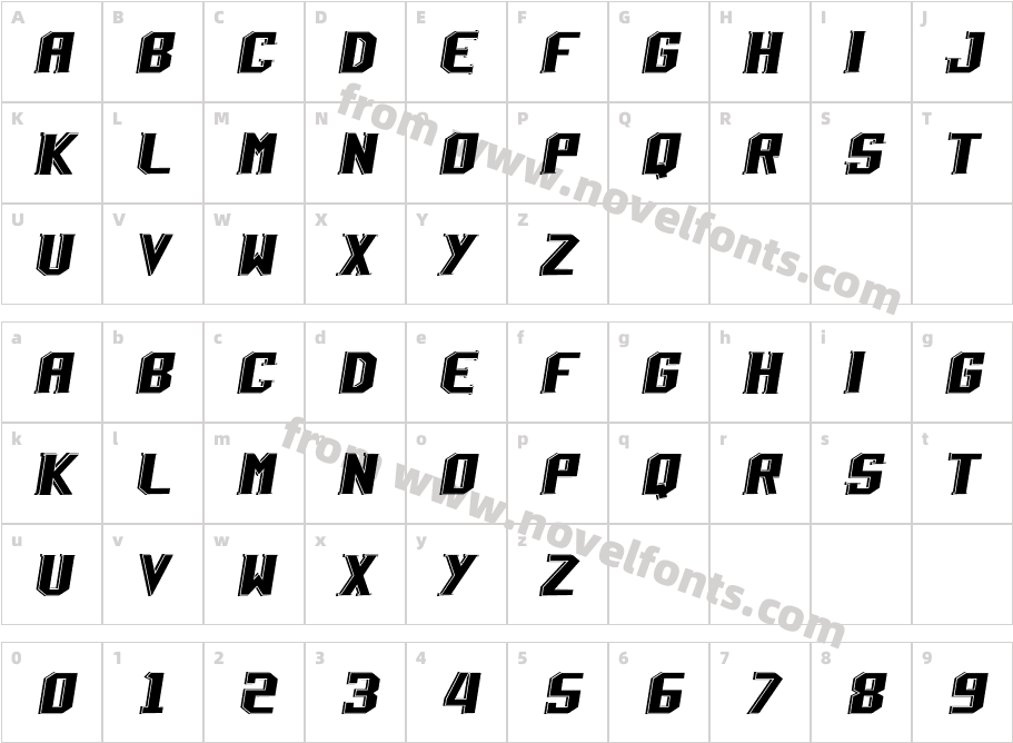 Minabih OrnamentCharacter Map