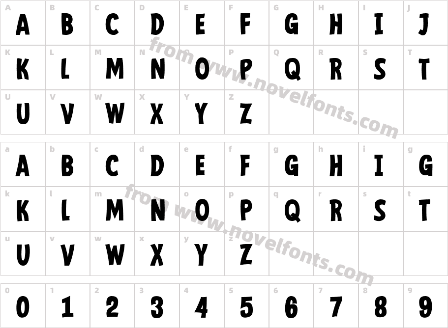 Mindflyers BoldCharacter Map