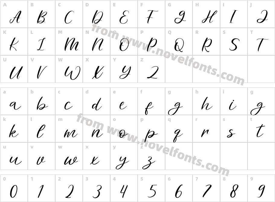 MinettoneCharacter Map