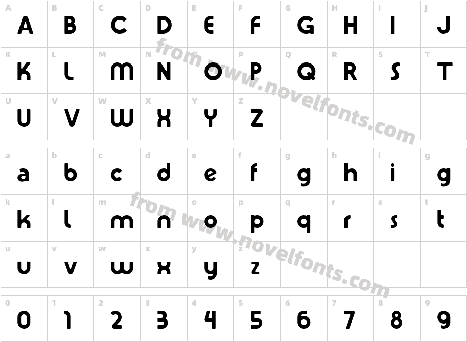 Mink BoldCharacter Map