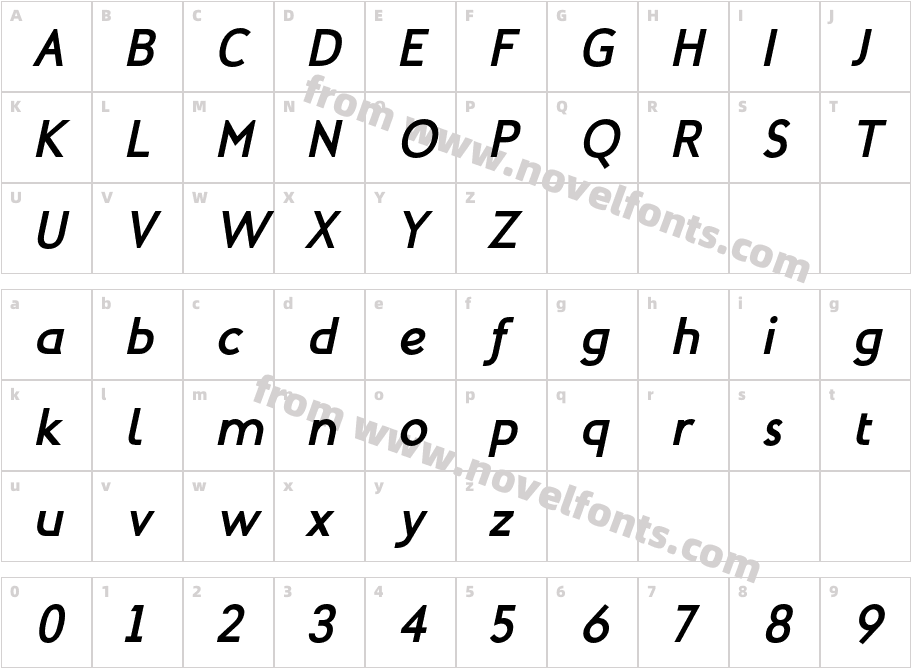 Mint Spirit No2 Bold ItalicCharacter Map