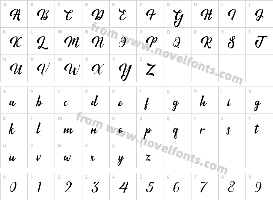 Minthas ScriptCharacter Map