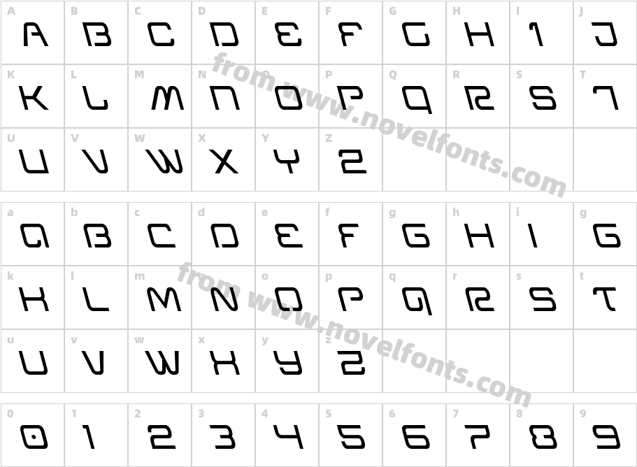 Miracle Mercury LeftalicCharacter Map