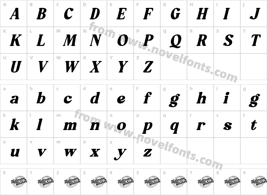 Mistys Relrica DEMO VERSION ItalicCharacter Map
