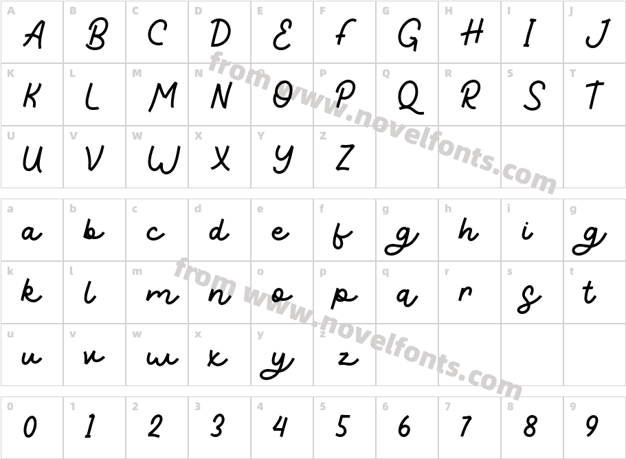 Mithin RegularCharacter Map