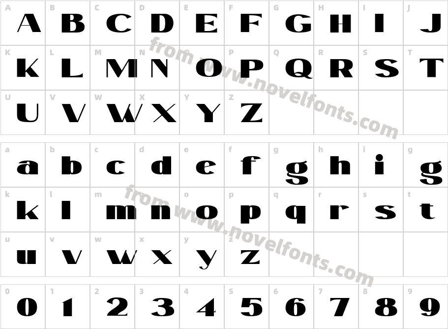 Moderrat MediumCharacter Map