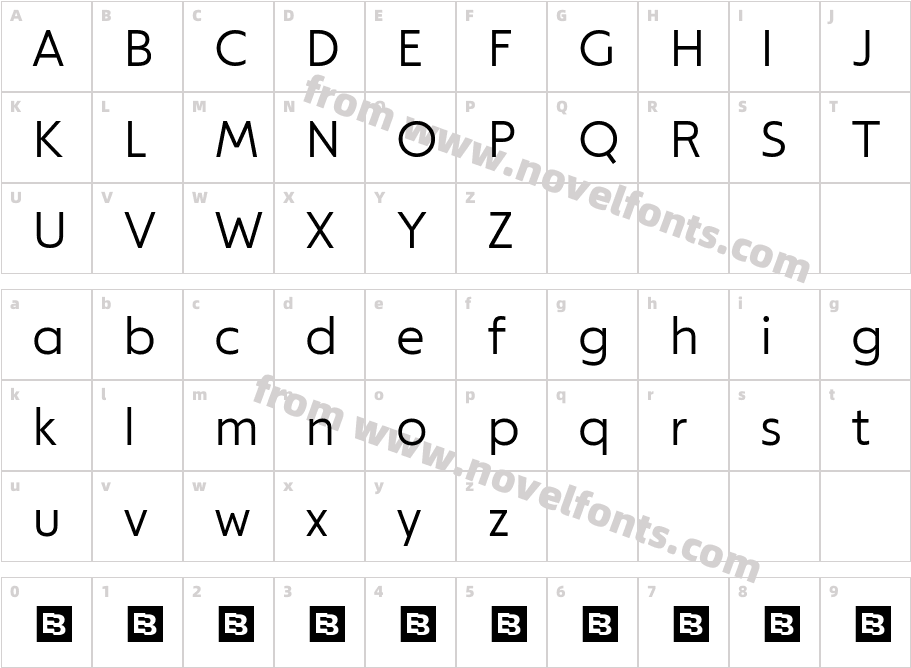 Modeska Trial LightCharacter Map