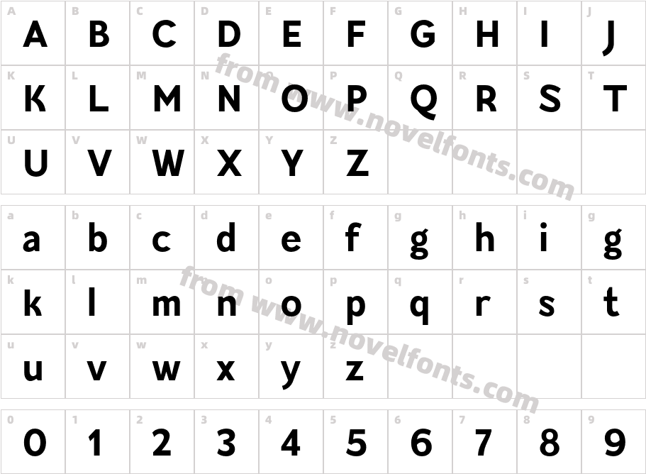 Modestic Sans Extra BoldCharacter Map