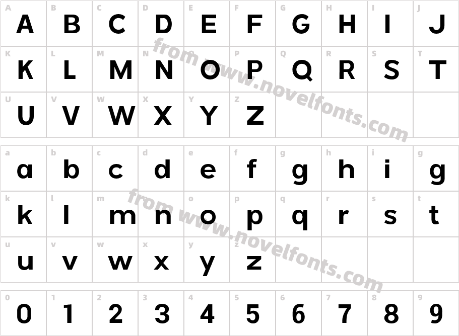 Molden BoldCharacter Map