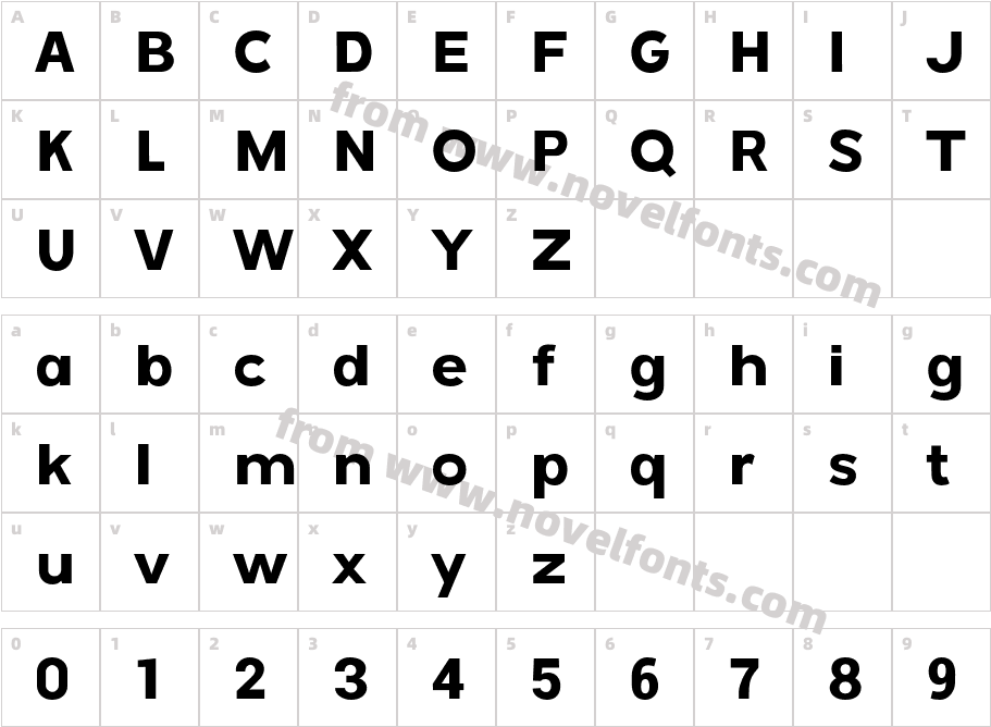 Molden Extra BoldCharacter Map