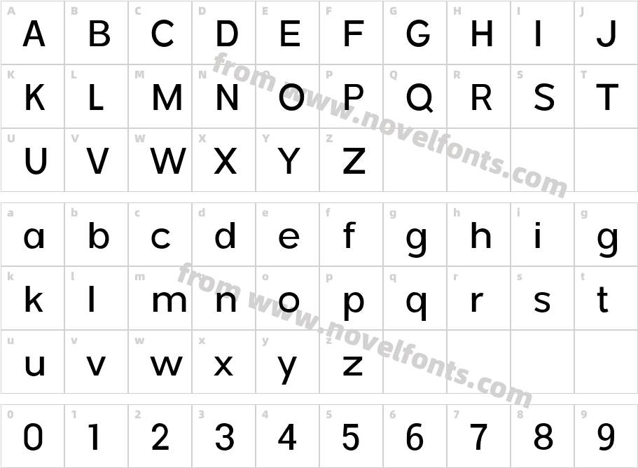 Molden MediumCharacter Map
