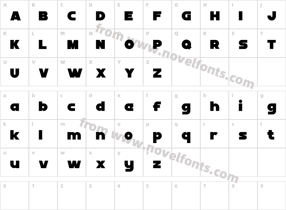 MoligaDEMO RegularCharacter Map