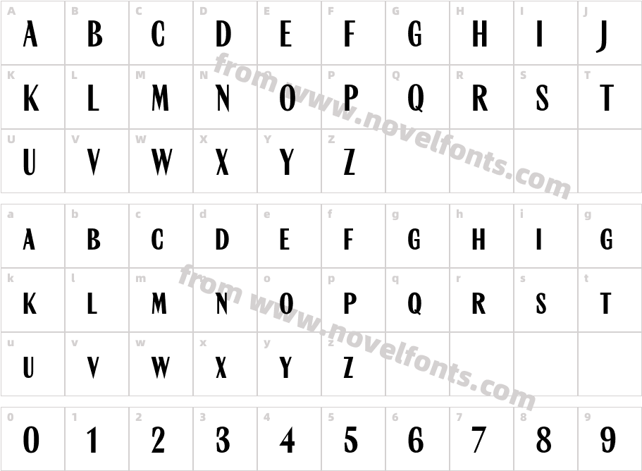 Moncler Ultra Bold CondensedCharacter Map