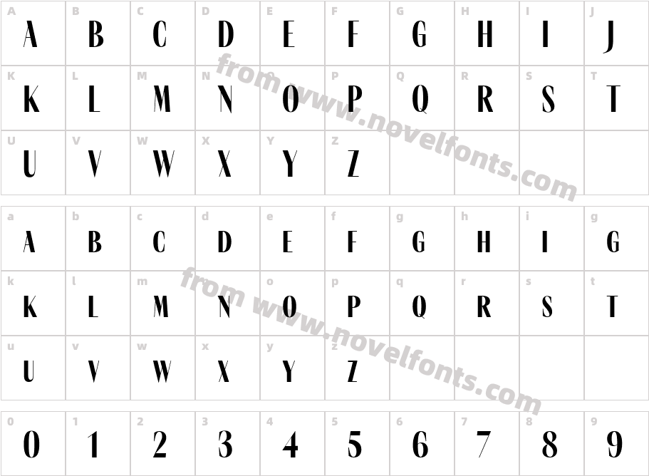 Moncler Ultra Light CondensedCharacter Map
