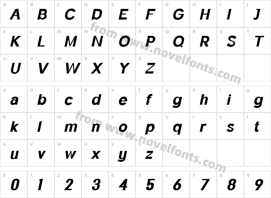 Monfishyer Bold ItalicCharacter Map