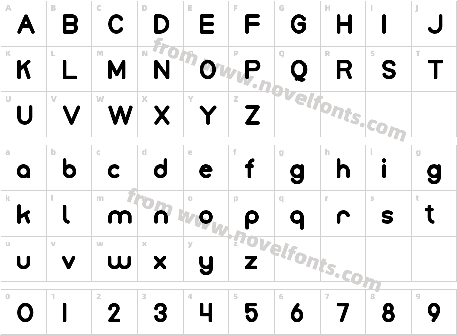 Monice BoldCharacter Map