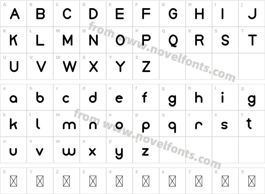 Monice RegularCharacter Map