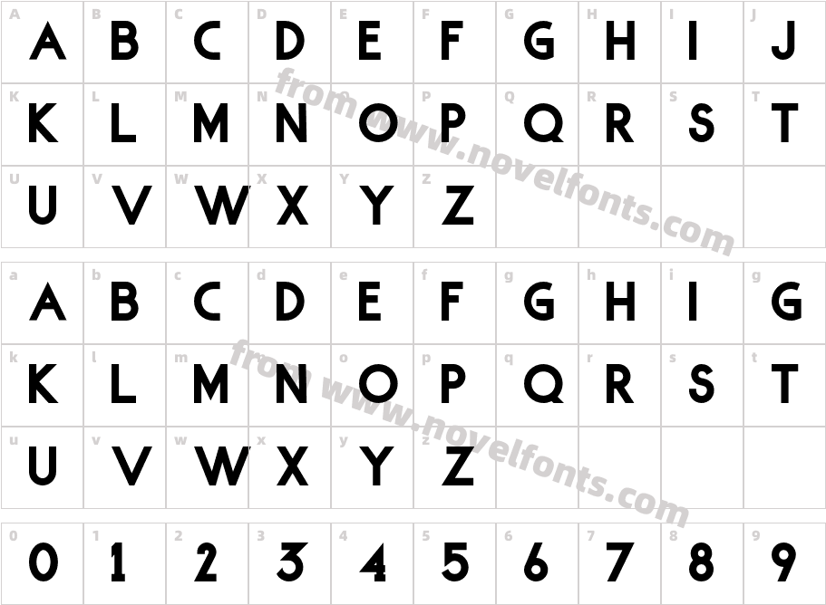 Monix Bold RegularCharacter Map