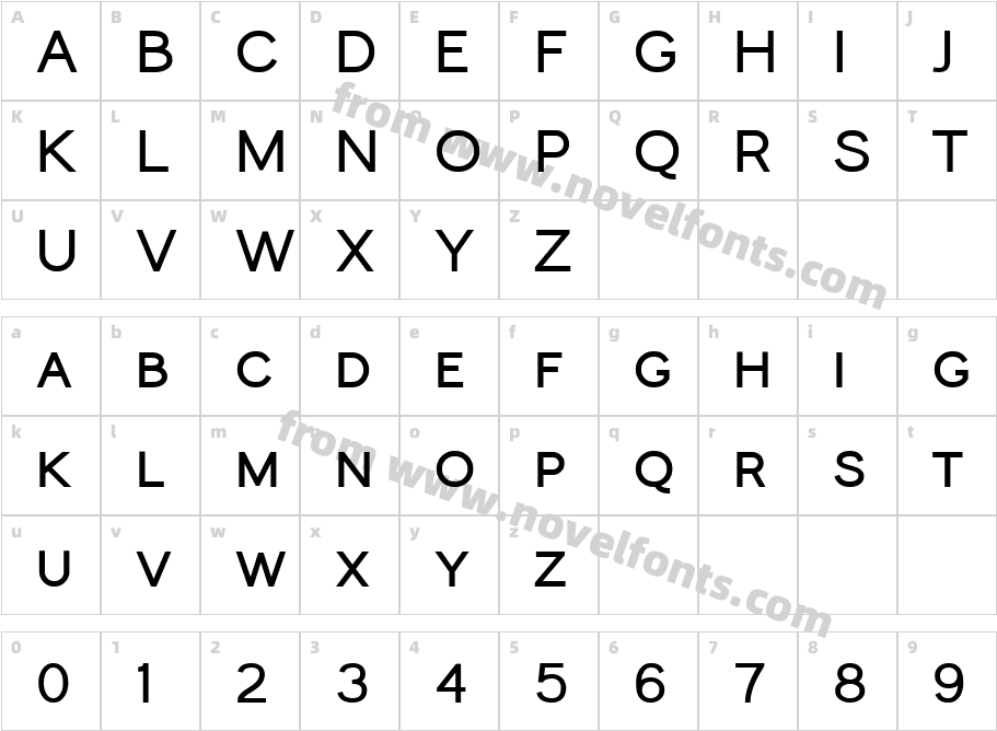 Monocole BoldCharacter Map