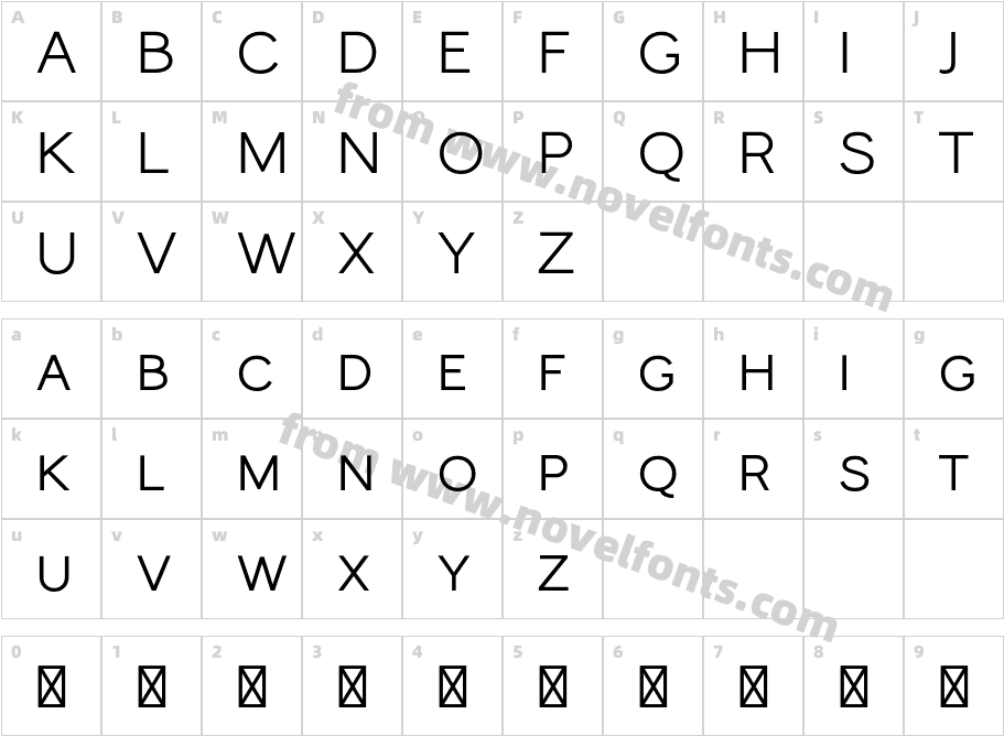 Monocole Free SemiboldCharacter Map