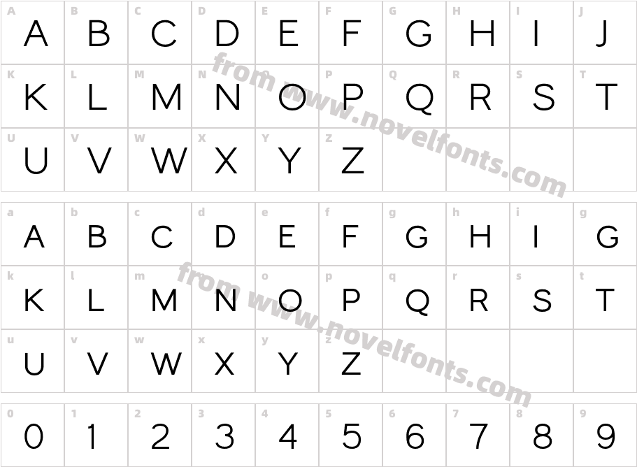 Monocole SemiboldCharacter Map