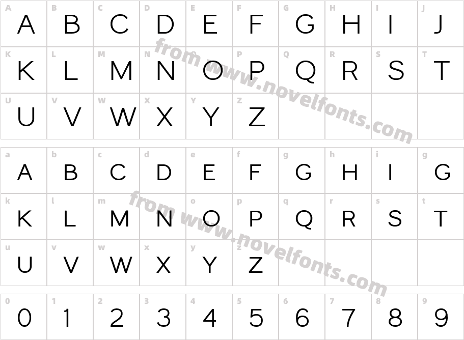 Monocole SemiboldCharacter Map