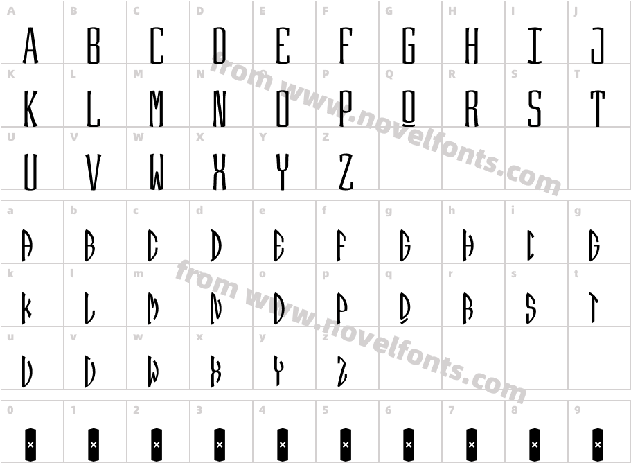 Monogram Panhellenica RightCharacter Map