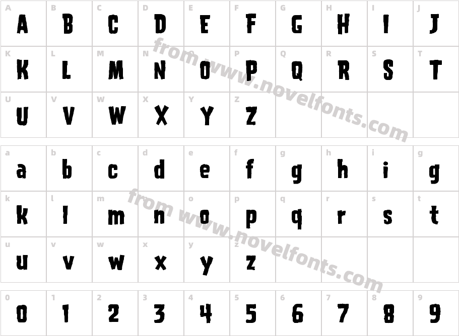 Monster Fonts Houseof TerrorCharacter Map