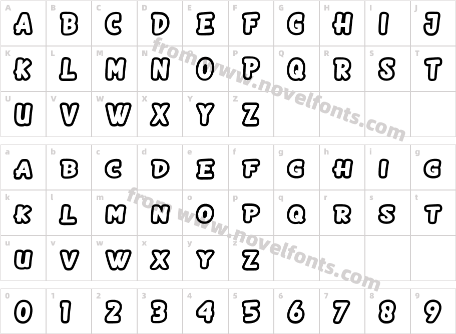 Monster Kids OutlineCharacter Map
