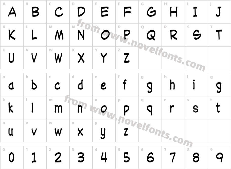 Monster Marker Condensed RegularCharacter Map