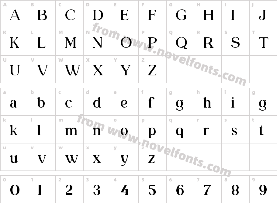 Mont Gilnoza RegularCharacter Map