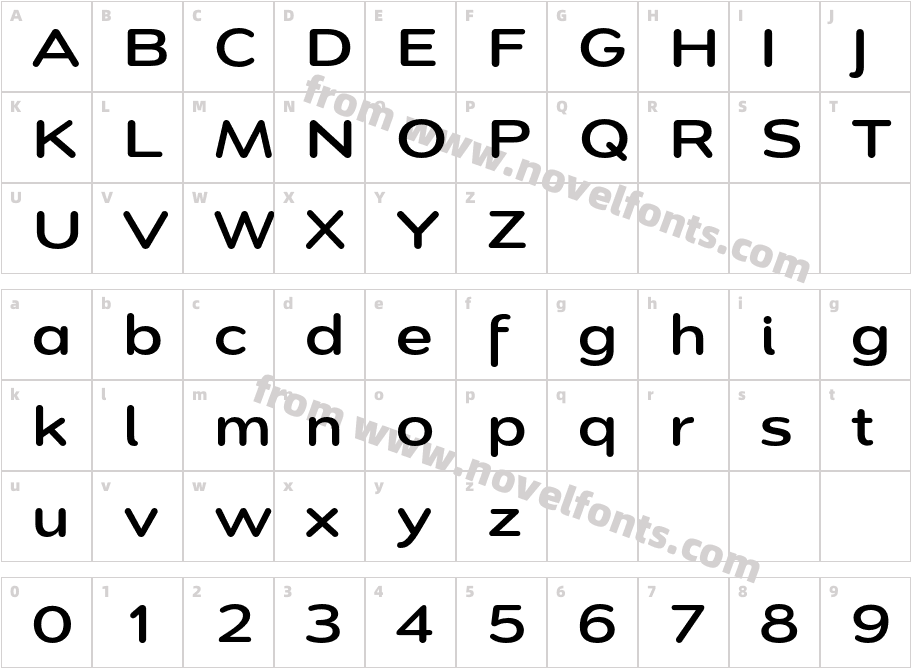 Montag BoldCharacter Map