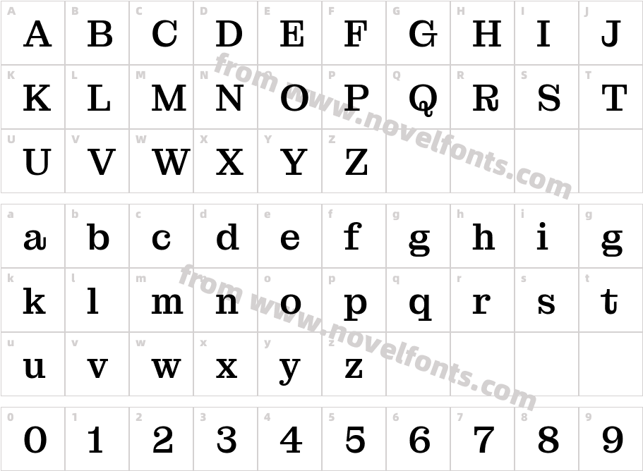 Montagu Slab 144pt MediumCharacter Map