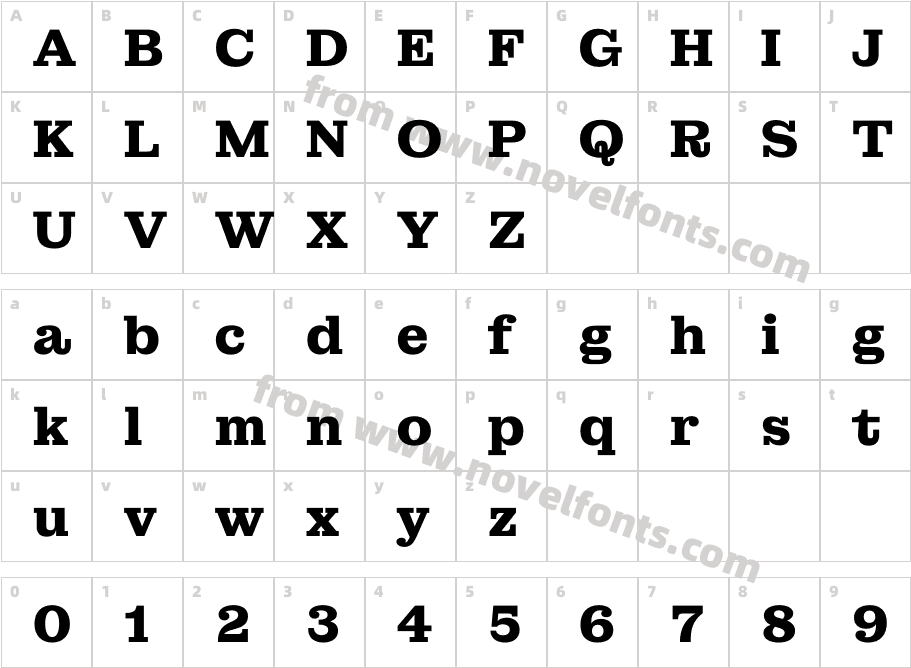 Montagu Slab 16pt BoldCharacter Map