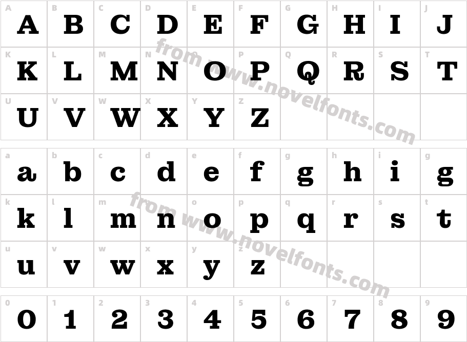 Montagu Slab 16pt BoldCharacter Map