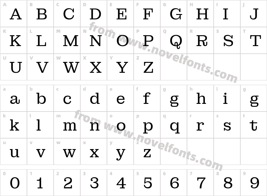 Montagu Slab 16pt RegularCharacter Map