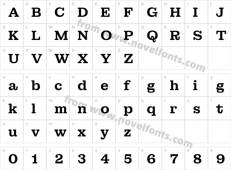 Montagu Slab 16pt SemiboldCharacter Map