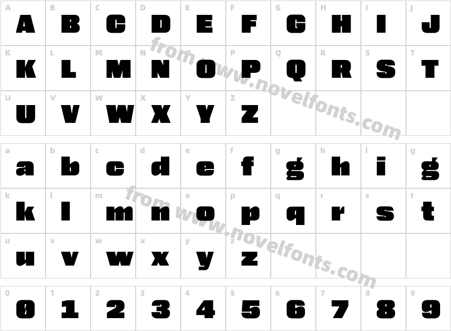 Monte Stella HeavyCharacter Map