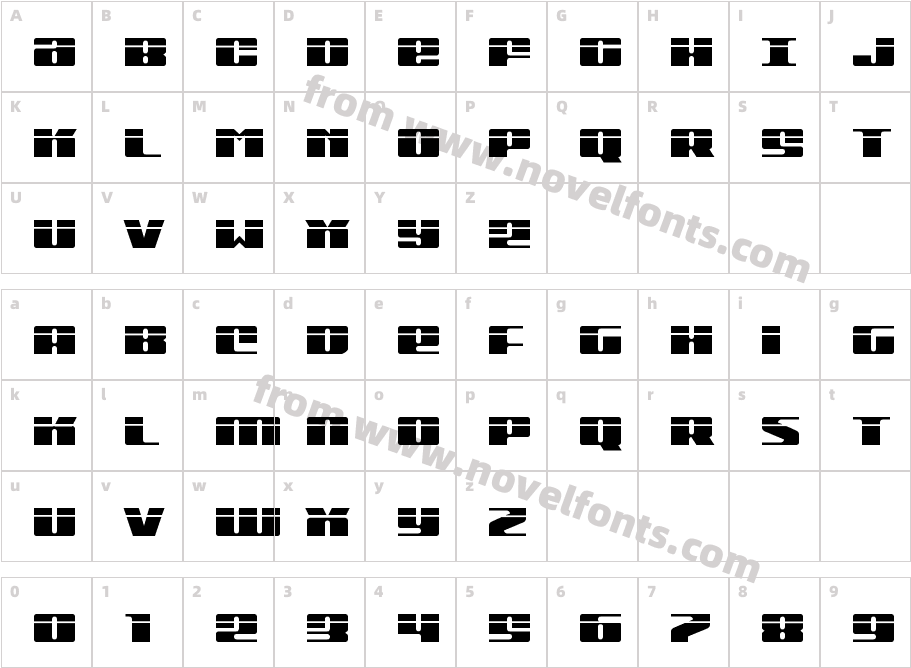 Michigan LaserCharacter Map