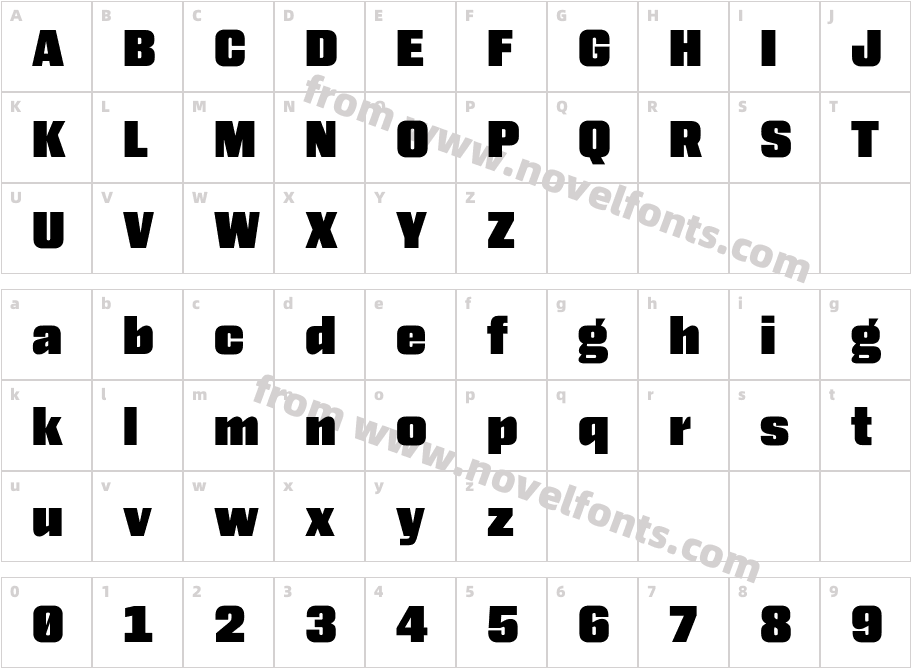 Monte Stella X BoldCharacter Map