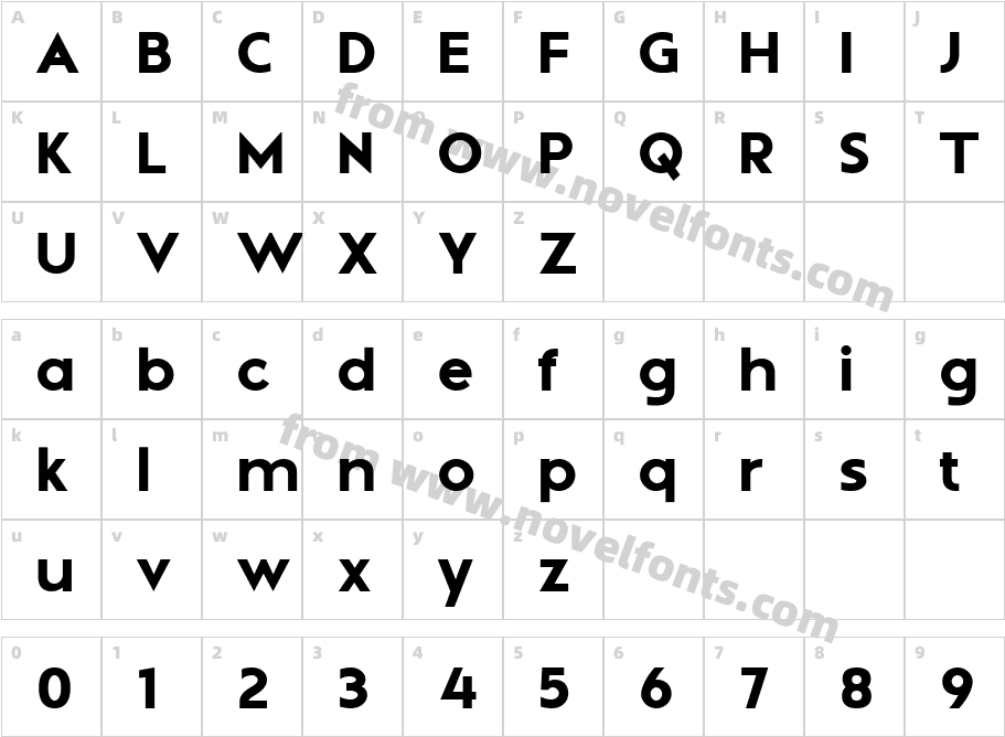 Montreal Bold BoldCharacter Map