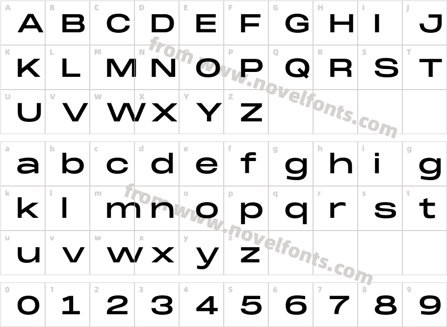 Monument Extended MediumCharacter Map