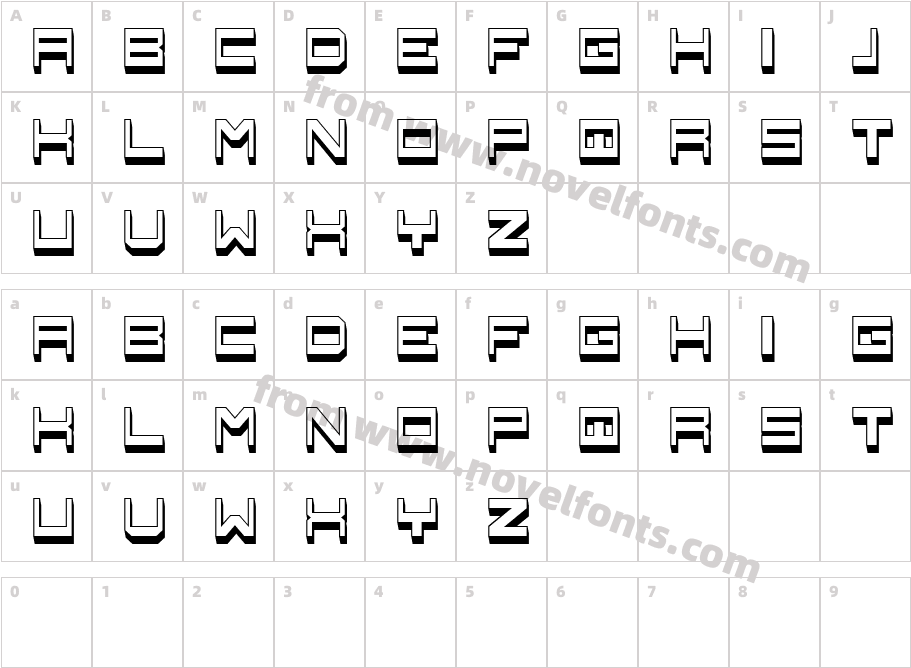 Monument RegularCharacter Map