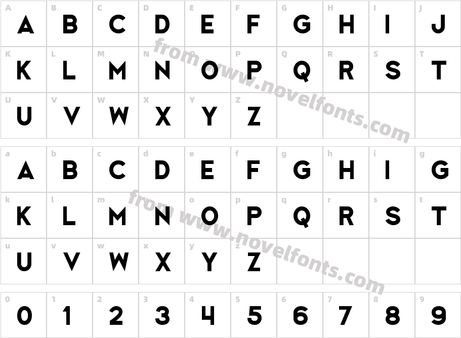 Monzane RegularCharacter Map