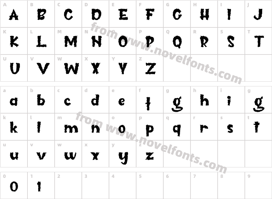 Moon Scream Personal UseCharacter Map