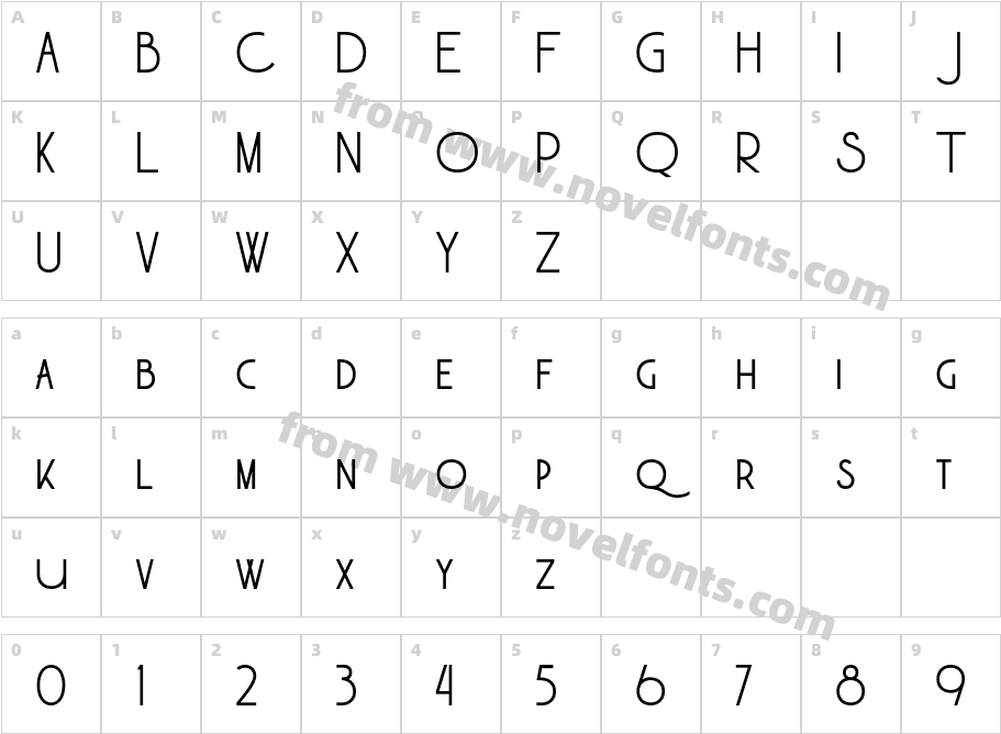 Mooneer RegularCharacter Map