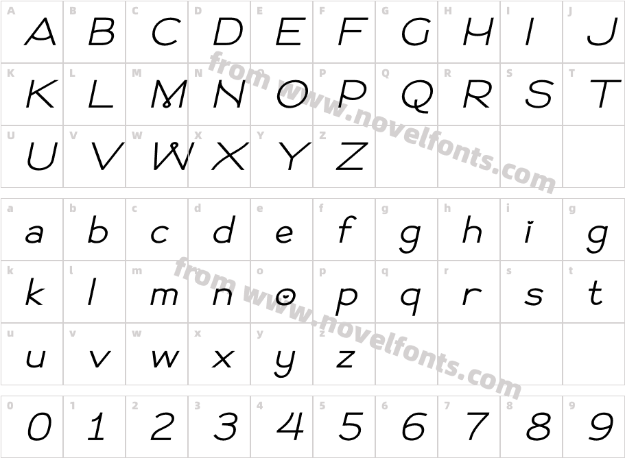 Mores Medium ItalicCharacter Map