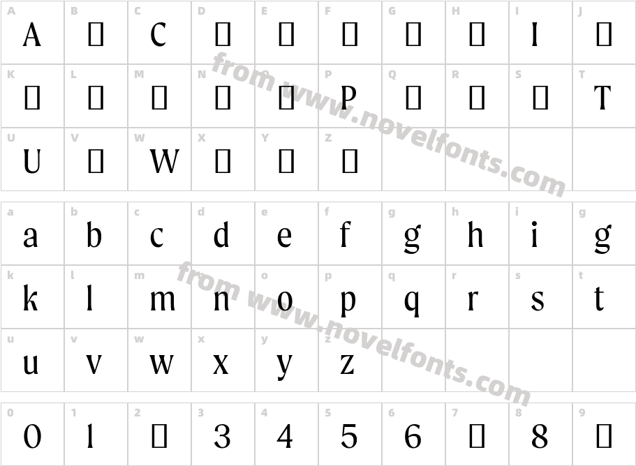 Moret BookCharacter Map