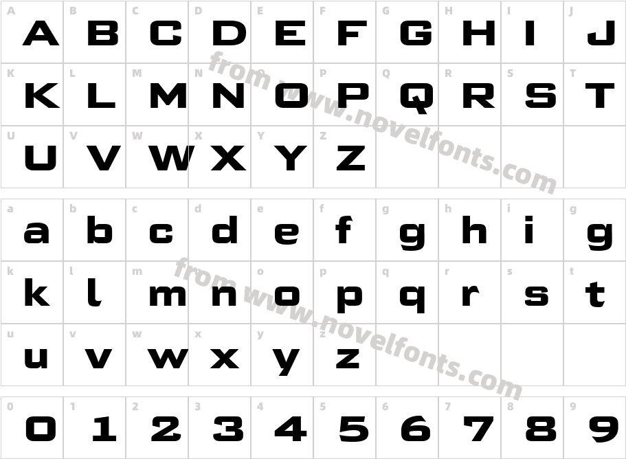 Morris Sans W01 HeavyCharacter Map